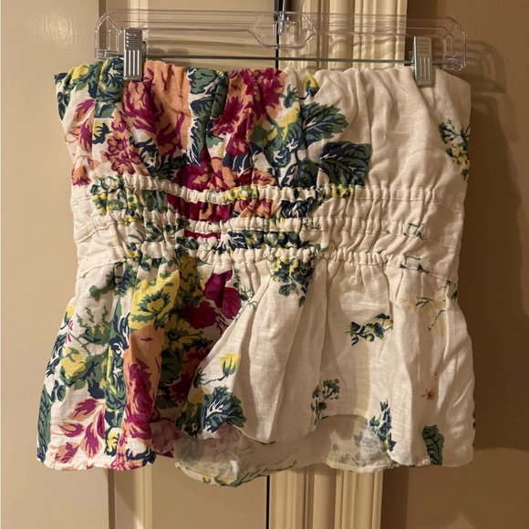 Anthropologie Somerset Strapless Blouse and Somerset PullOn Pants Linen Edition - Picture 7 of 11